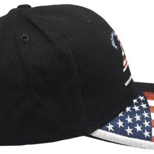 Trade Winds 2A 2nd Amendment 1791 USA Flag On Bill Black White 100percent Cotton Adjustable Embroidered Hat Cap,Multi , One Size