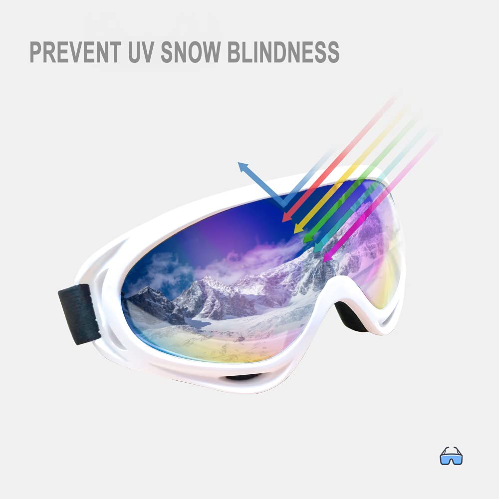 Histure Ski Snowboard Goggles UV Protection Anti Fog Snow Goggles for Men Women Youth