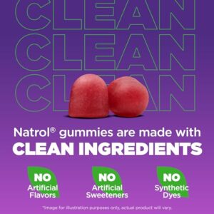 Natrol Sleep+ Calm Melatonin Gummies for Adults, Sleep Gummies, Strawberry Flavor, 60 Gummies, 30 Day Supply