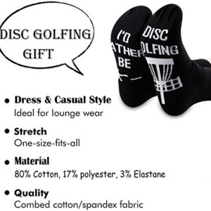 TSOTMO Disc Golf Socks Golfing Socks I'D Rather Be Disc Golfing Funny Socks For Disc Golf Lover Player