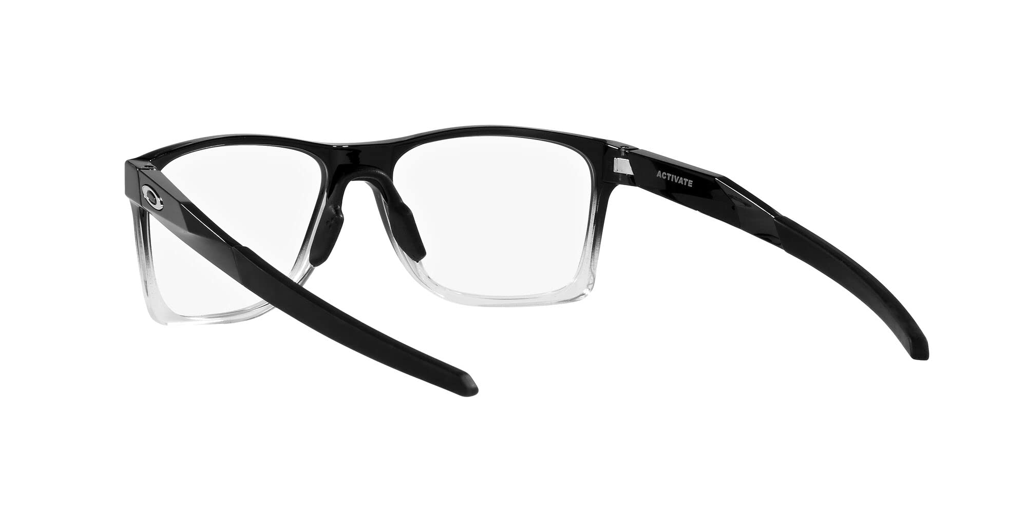 Oakley Men's Ox8173 Activate Square Prescription Eyewear Frames, Polished Black Fade/Demo Lens, 55 mm