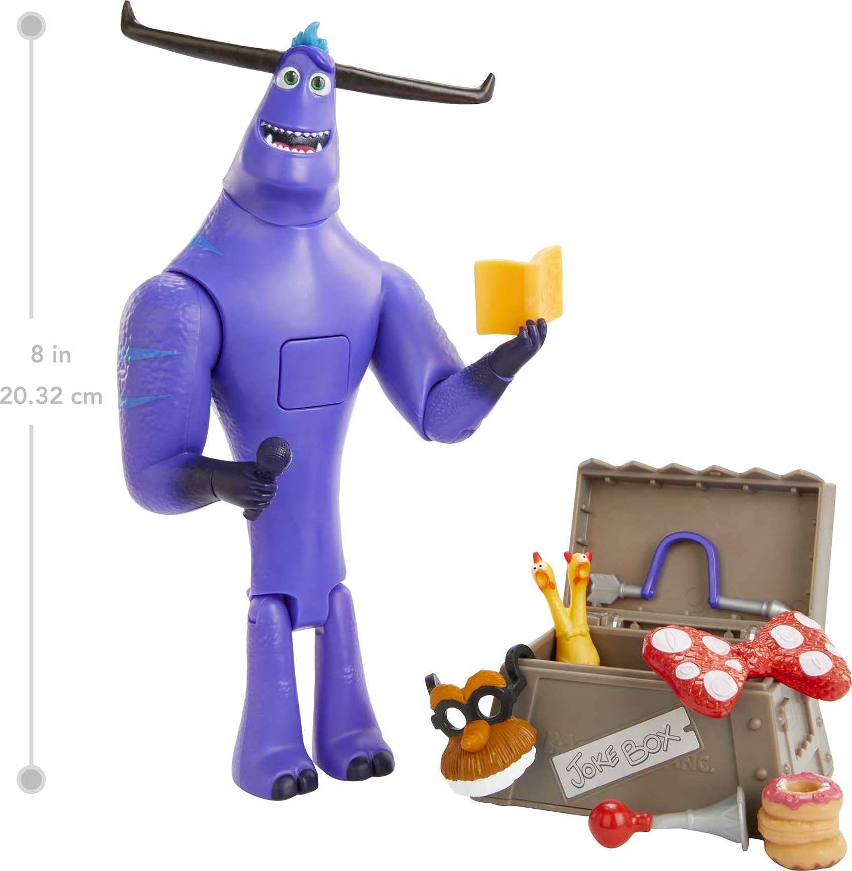 Mattel Monsters at Work Tylor Tuskmon The Jokester Feature Figure Talking Interactive Disney Plus Character Toy with Accessories, Posable Authentic Look & Sound, Kids Ages 3 Years & Up