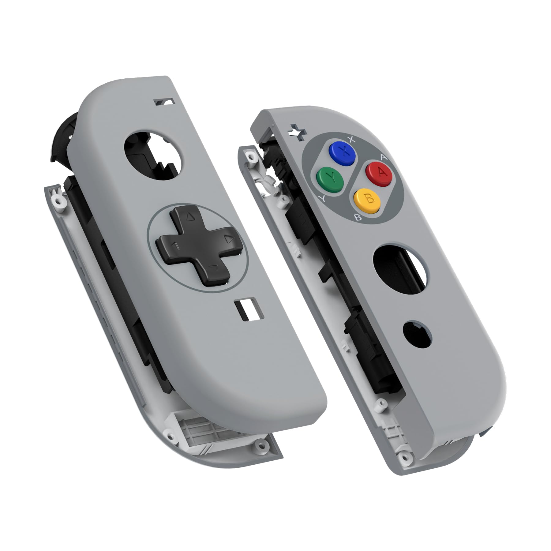 eXtremeRate JZT106 Nintendo Switch Joycon Housing (Classic EU SFC SNES, D-Pad Version), Glossy Shell, Replacement for Switch Oled Joy-Con – Console Shell NOT Included