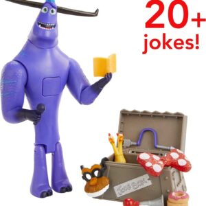 Mattel Monsters at Work Tylor Tuskmon The Jokester Feature Figure Talking Interactive Disney Plus Character Toy with Accessories, Posable Authentic Look & Sound, Kids Ages 3 Years & Up