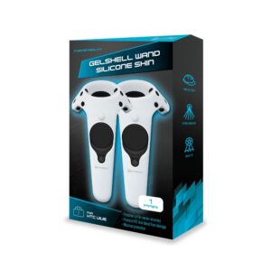 Hyperkin GelShell Silicone Skin for HTC Vive Pro (Blue) and Hyperkin GelShell Controller Silicone Skin for HTC Vive Pro/HTC Vive (White) (2-Pack)