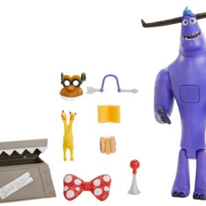 Mattel Monsters at Work Tylor Tuskmon The Jokester Feature Figure Talking Interactive Disney Plus Character Toy with Accessories, Posable Authentic Look & Sound, Kids Ages 3 Years & Up