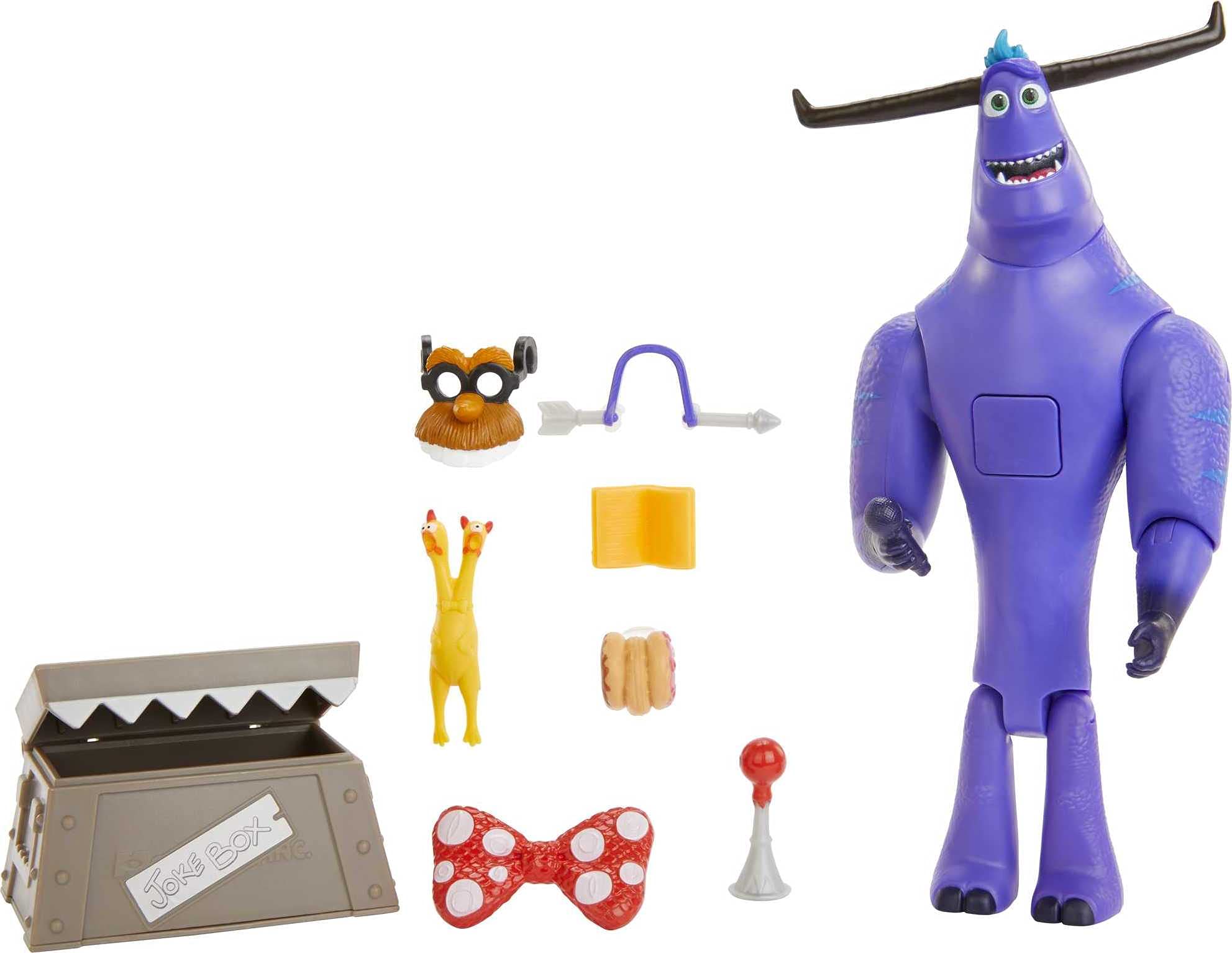 Mattel Monsters at Work Tylor Tuskmon The Jokester Feature Figure Talking Interactive Disney Plus Character Toy with Accessories, Posable Authentic Look & Sound, Kids Ages 3 Years & Up