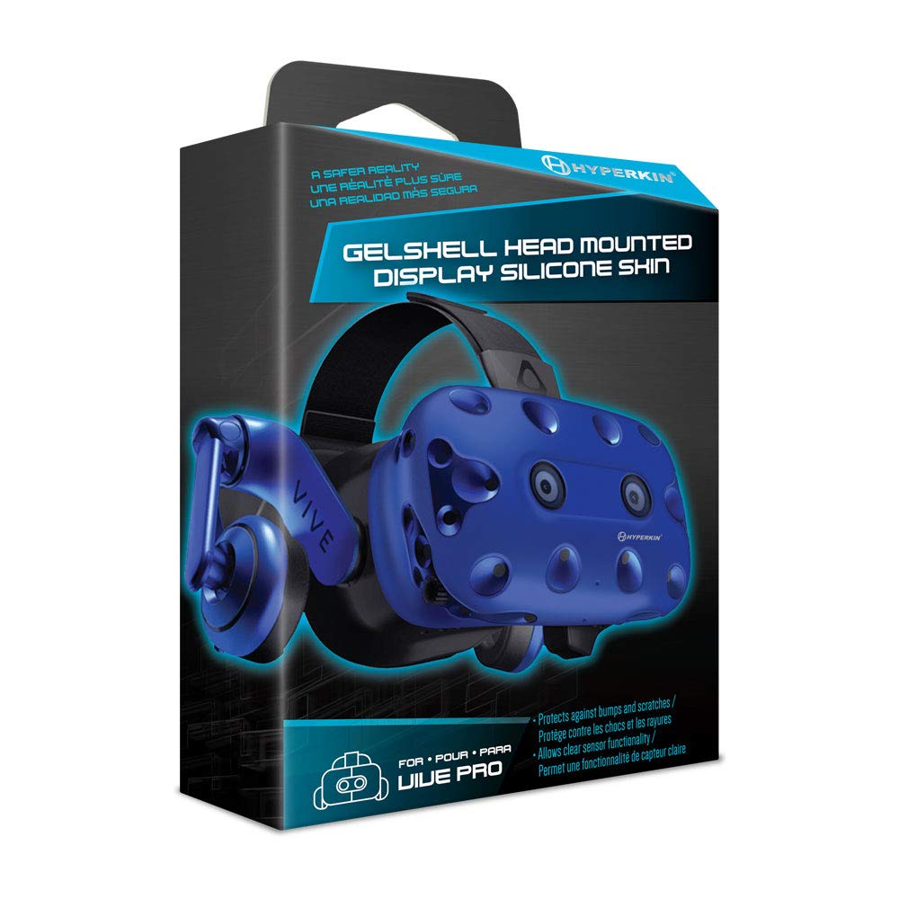 Hyperkin GelShell Silicone Skin for HTC Vive Pro (Blue) and Hyperkin GelShell Controller Silicone Skin for HTC Vive Pro/HTC Vive (White) (2-Pack)