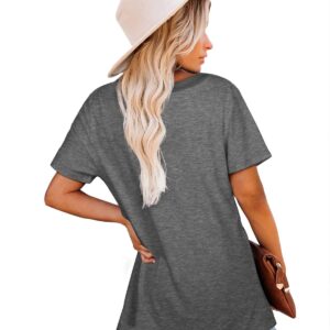 Soft Tshirts for Women Casual Tees Tops Short Sleeve Summer Shirts Loose Fit Tees XL