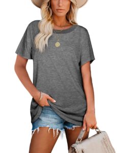 soft tshirts for women casual tees tops short sleeve summer shirts loose fit tees xl