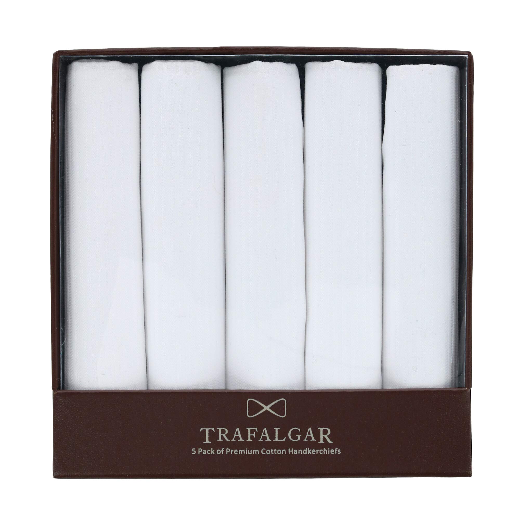 Trafalgar Premium Cotton Handkerchiefs (Box of 5)