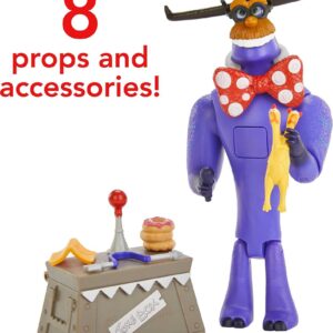 Mattel Monsters at Work Tylor Tuskmon The Jokester Feature Figure Talking Interactive Disney Plus Character Toy with Accessories, Posable Authentic Look & Sound, Kids Ages 3 Years & Up