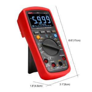 UNI-T True RMS Digital Multimeter UT139S, Auto/Manual Range 6000 Counts NCV LPF/LoZ (ACV) Analog Bar Bandwidth Measures AC DC Voltage AC DC Current Resistance Capacitance Frequency Temperature Duty Cy