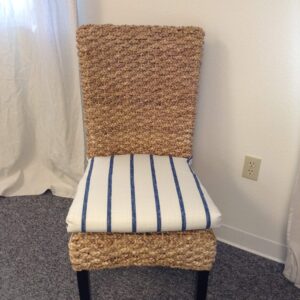 Chair Cushion Pad - Wicker Chair Cushion - seat cushion with 37" ties and removable foam insert Farmhouse Chair Cushions - Kubo Chair Replacement Cushion