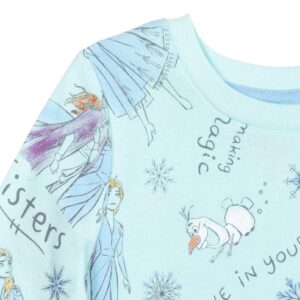 Disney Frozen Elsa Princess Anna Olaf Toddler Girls Pullover Sweatshirt 4T