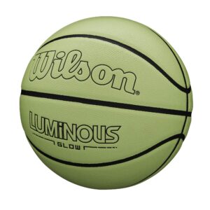 Wilson Luminous Glow Basketball - Size 7 - 29.5", Green