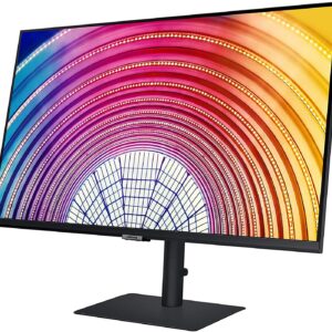 SAMSUNG 32 Inches S60A Series QHD (2560x1440) Computer Monitor, 75Hz, HDMI, Display Port, HDR10 (1 Billion Colors), Height Adjustable Stand, TUV-Certified Intelligent Eye Care (LS32A600NWNXGO)