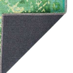 Unique Loom Renaissance Collection Area Rug - Roma (7' 3" Square, Spring Green/ Light Blue)