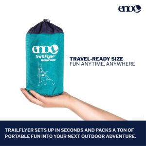 ENO - TrailFlyer Outdoor Game - Outdoor Accessories for Hiking, Camping, Beach, and Festivals - Navy/Seafoam