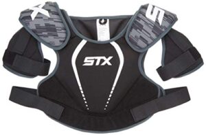 stx lacrosse stallion 75 shoulder pad, black, medium