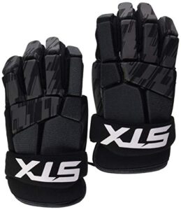 stx lacrosse stallion 75 gloves, black, small, pair