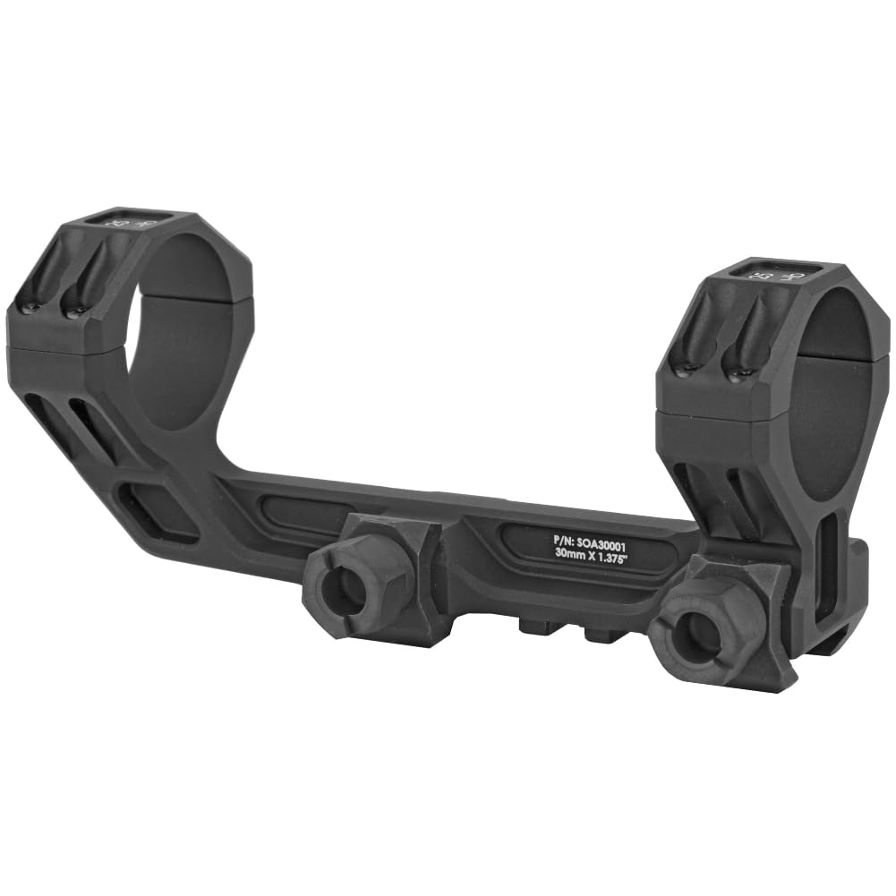 Sig Sauer Aluminum 7075-T6 Lightweight 34mm ALPHA3 Scope Mounts w/1913 Mounting Interface Style Clamps for Precision Shooting, 1.535, 0 MOA, Black