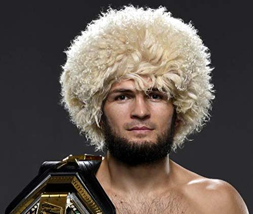 mma_merchandise Khabib Nurmagomedov Sheepskin Hat Dagestan Russian Papakha for Men & Women - One Size Fits All