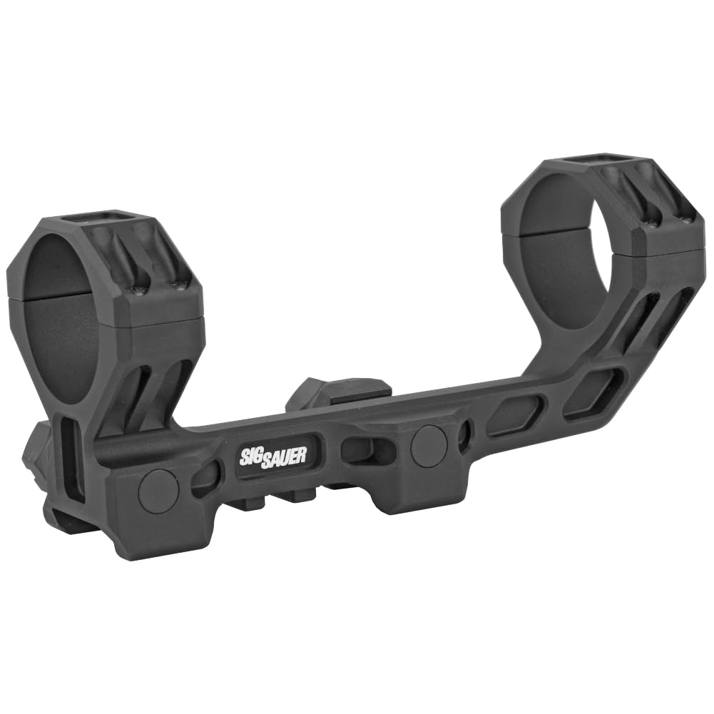 Sig Sauer Aluminum 7075-T6 Lightweight 34mm ALPHA3 Scope Mounts w/1913 Mounting Interface Style Clamps for Precision Shooting, 1.535, 0 MOA, Black