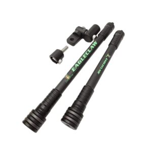 DH Eagleclaw Bow Stabilizer for Hunting and 3D Range Shooting, High Modulus Carbon, Light Weighted (w/Quick Disconnect Mounting kit 12+10in)