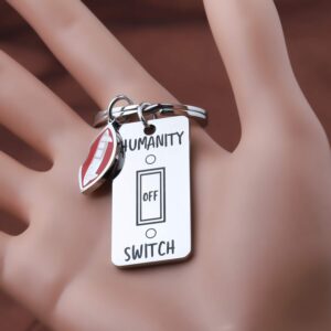 BLEOUK The Vampi Inspired Gift Humanity Switch Off Keychain for Fans Fandom (HUMANITY SWITCH OFF)