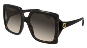 gucci square sunglasses gg0876s 002 dark havana 60mm 876