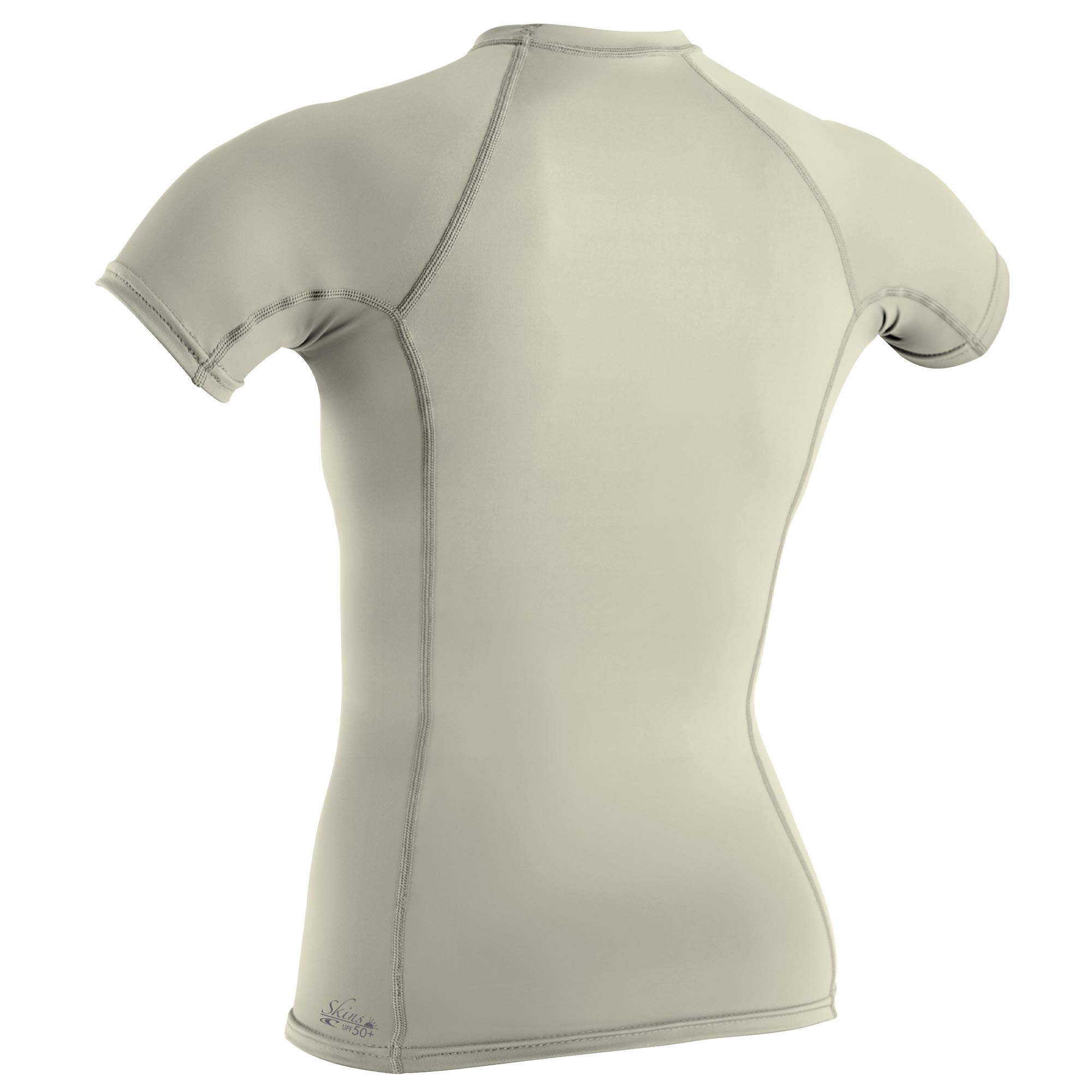 O'NEILL Women's Basic Skins UPF 50+ Short Sleeve Rash Guard, Vanilla Small