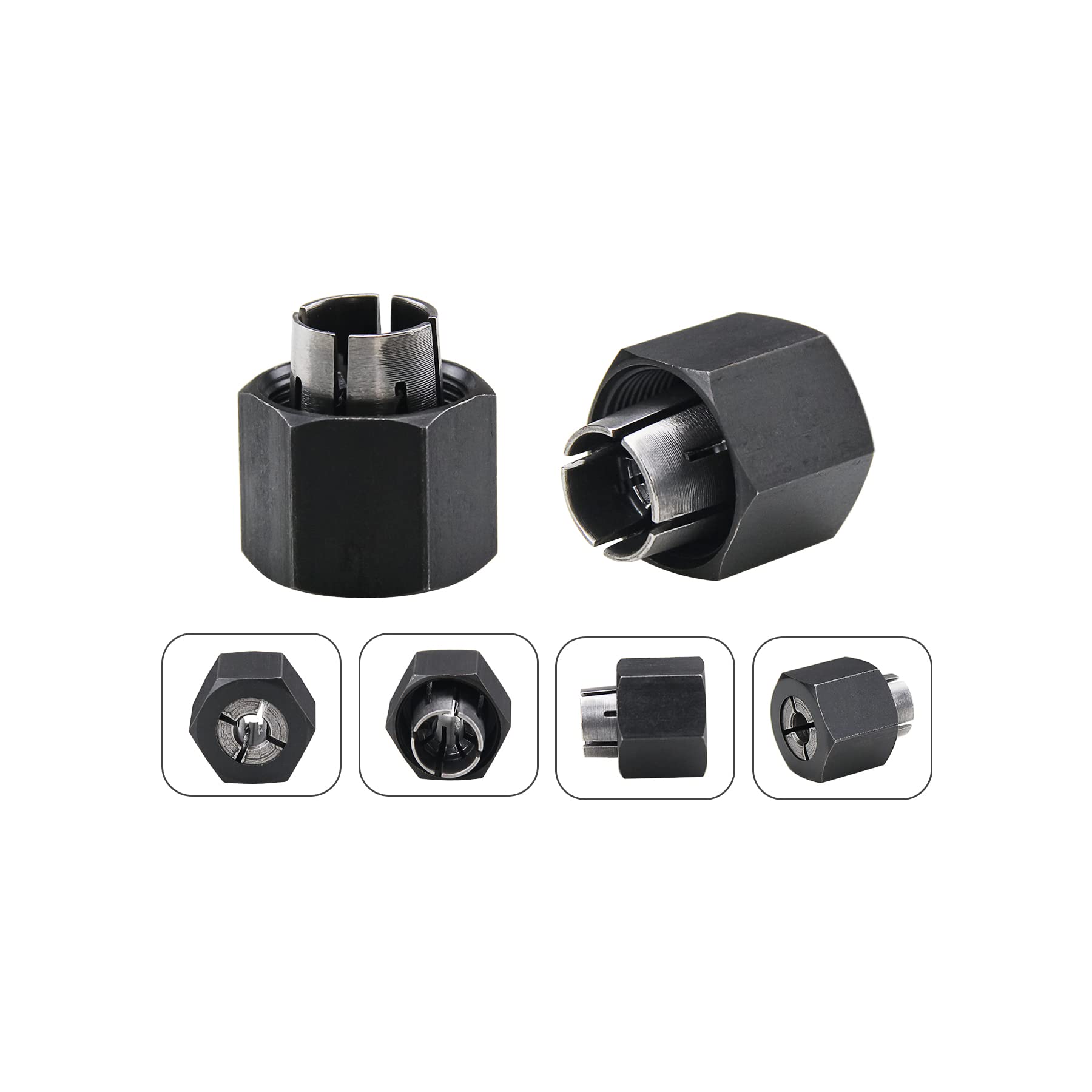 19691 1/4" Router Collet Fits for Bosch 2610906283 Hitachi 323-293 RC025DW 326286-04