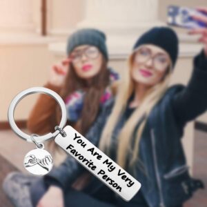 FEELMEM Friendship Jewelry You Are My Very Favorite Person Keychain Valentine's Day Gift Lover Gift Bestie Gift (You Are-ky)