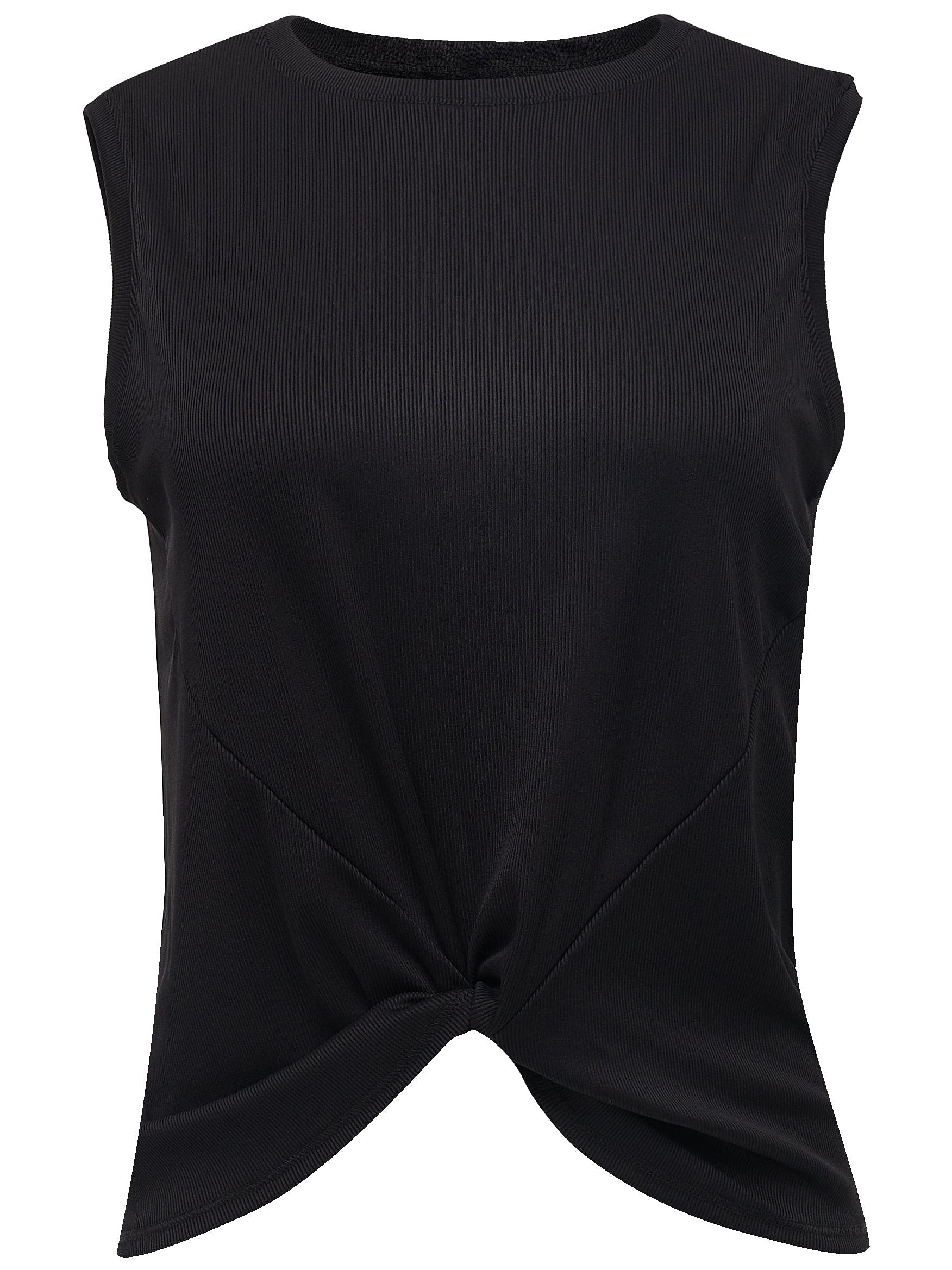 Lucky In Love Twist Front Tank (Black, X-Large)