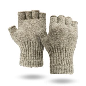 illinois glove company fingerless ragg wool gloves made in the usa style 351 (small)