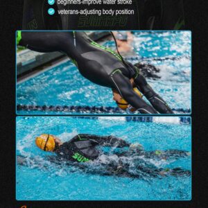 SUMARPO Triathlon Wetsuit Men 3/2mm, ECO-Based Yamamoto SCS Smoothskin Neoprene Skinsuits for Open Water Swimming, Fina & Ironman & USAT Approved