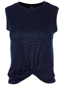 lucky in love twist front tank (midnight navy, small)