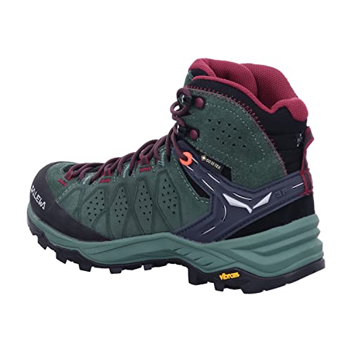 Salewa Women's Alp Trainer 2 Mid Gore-Tex Waterproof GTX Hiking Boot - Duck Green/Rhododendon - 10