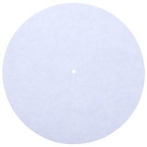 Turntable Mat Dj Slipmats White 30 X 30 X 0.2cm Anti-Static Felt Mat for Record Player