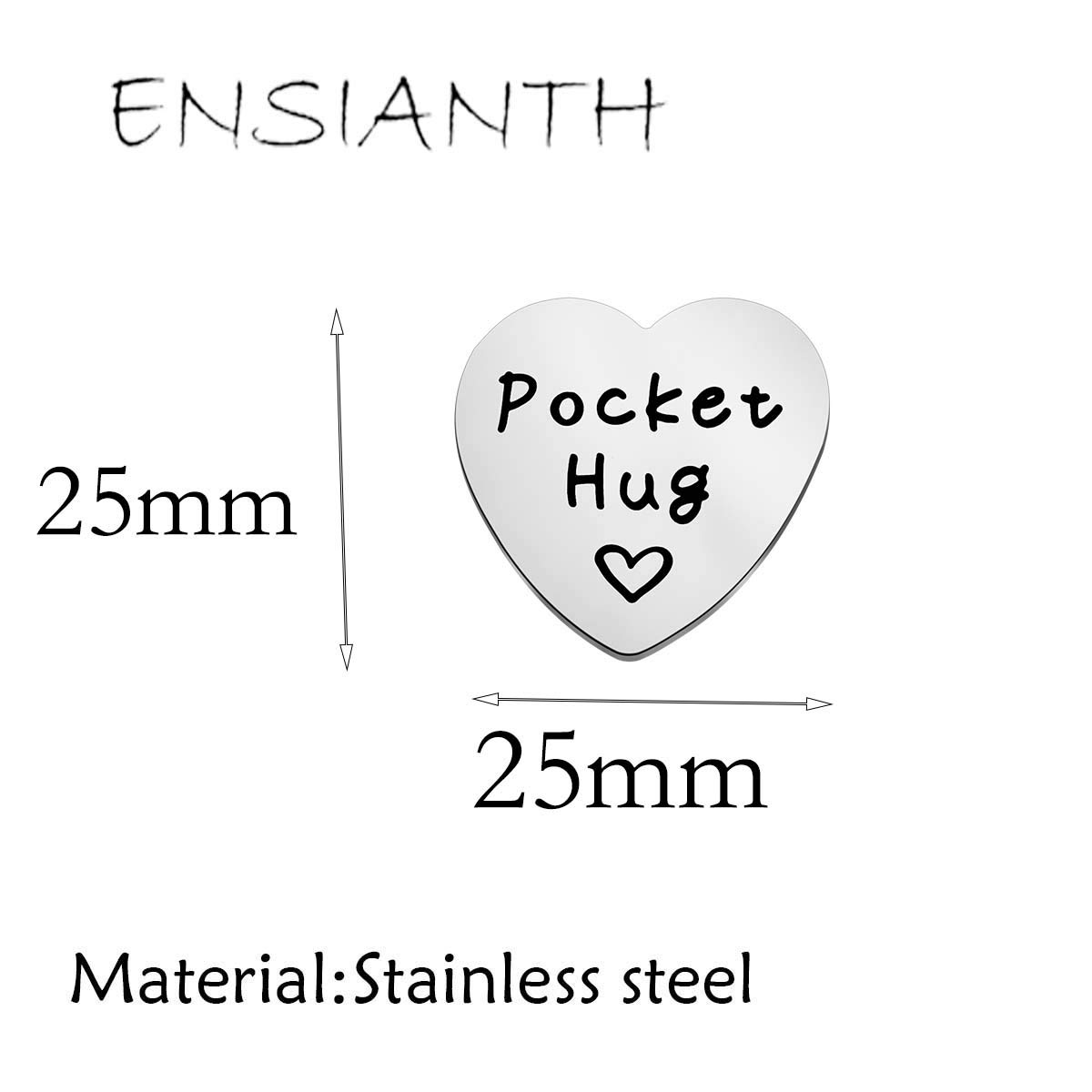 ENSIANTH Pocket Hug Token Long Distance Relationship Gift for Girlfriend Boyfriend Valentine’s Day Gift