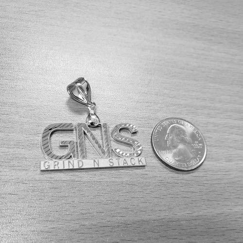 Sterling Silver GNS Grind-N-Stack Hip-Hop DC Pendant