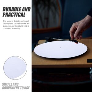 Turntable Mat Dj Slipmats White 30 X 30 X 0.2cm Anti-Static Felt Mat for Record Player