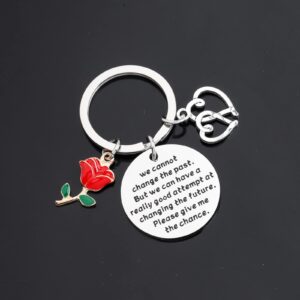 SEIRAA Apology Gift Forgive Me Gifts to Say You're Sorry for Him Her We Cannot Change the Past Keychain (Apology keychain)