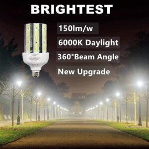 TSEXES 120W LED Corn Cob Bulb,E26/E39 Mogul Base Lamp, 6000K Daylight 18000LM Replacement 400-600 Watt Metal Halide HID HPS CFL, for Garage Warehouse Parking lot High Bay Work Shop Lamp