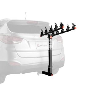 allen sports deluxe quick install 5-bike hitch rack, model 1550rr, black