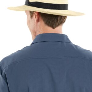 Coolibar UPF 50+ Men's Women's Peyton Lightweight Fedora - Sun Protective (XX-Large- Ivory/Black)