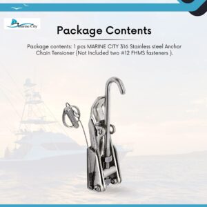 MARINE CITY 316 Stainless Steel Anchor Chain Tensioner for BoatYacht