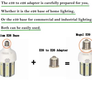 TSEXES 120W LED Corn Cob Bulb,E26/E39 Mogul Base Lamp, 6000K Daylight 18000LM Replacement 400-600 Watt Metal Halide HID HPS CFL, for Garage Warehouse Parking lot High Bay Work Shop Lamp