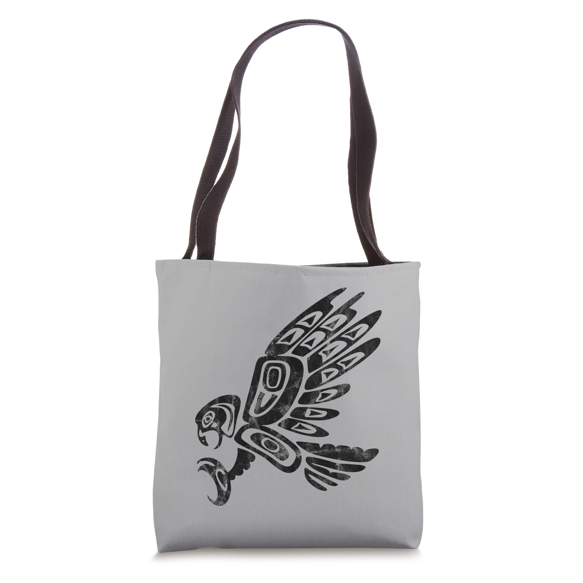 Falcon Abstract Haida Art Pacific Northwest Coast Bird Tote Bag